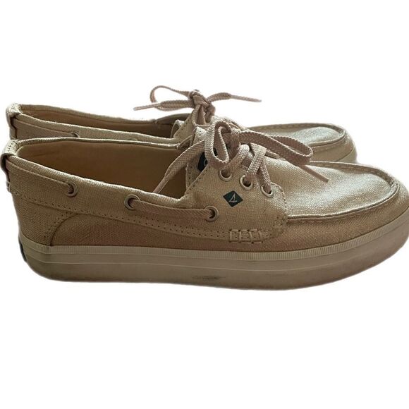 Sperry Top Sider Rose Gold Boat Shoes, Girls size 4/woman’s 6 - Picture 3 of 8
